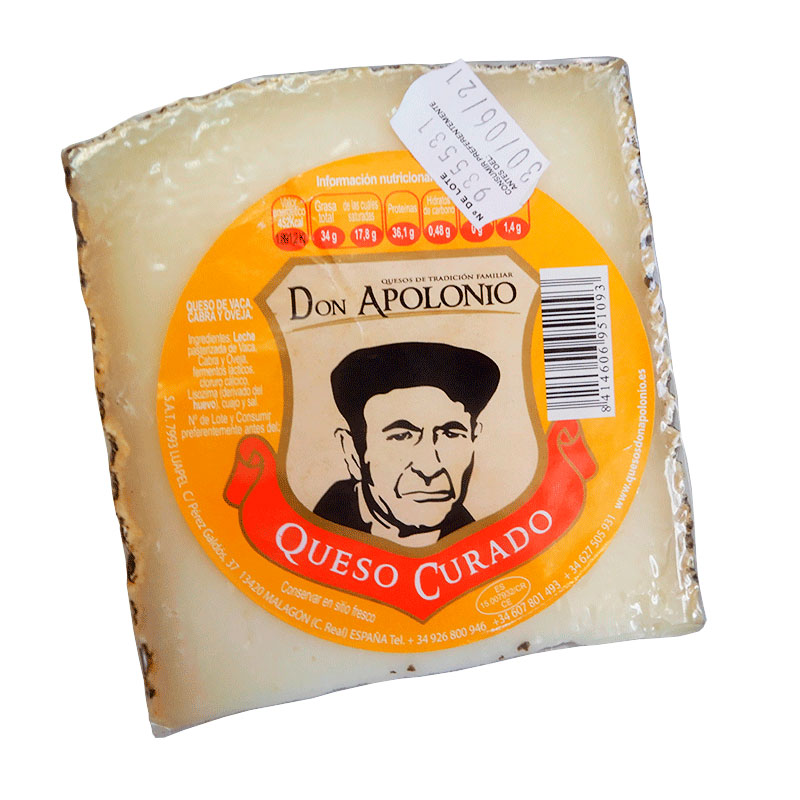 Caja Degustaci&oacute;n de Queso Manchego Don Apolonio. 8 cu&ntilde;as de 375g.